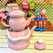 Emaye Çaydanlık Orta Boy Pembe