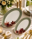 Exotic Frame Porselen 2li Servis Tabağı 25x16cm 30x20cm 