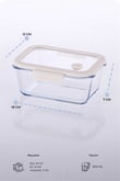 Fika Glace Vakumlu Cam Saklama Kabı 800 ML - Bej