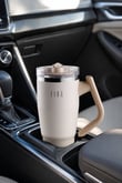 Fika Lumi Döner Kulplu Termos 950 Ml - Bej