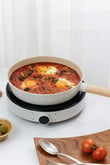Fika Seramik Kaplama Tava 24 CM - Bej