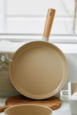 Fika Seramik Kaplama Tava 30 CM - Bej