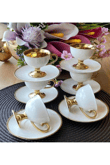 Kahve Fincanı Victoria Gold Beyaz 6 Kişilik Vogue-123