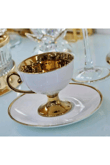 Kahve Fincanı Victoria Gold Beyaz 6 Kişilik Vogue-123