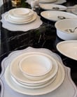 Koleksiyon 57 Parça 12 Kişilik Porselen Yemek Takımı Gümüş