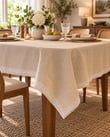 Linen Keten Masa Örtüsü Krem - 160*220