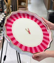 Lüks Akrilik Yuvarlak Tepsi İwon Pink 38cm