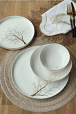 Modern Tree 24 Parça 6 Kişilik Yemek Takımı