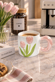 Nazen Lüsterli Pembe Porselen Kupa 480 ML