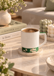 Onedekor Porselen Lüks Blossoms Yeşil Kupa Gold 250ML