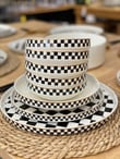 Onedekor Sufii Modern 24 Parça Bone Yemek Takımı Dama