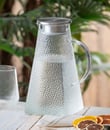 Questo Metal Kapaklı Oval Cam Sürahi - 1800ml