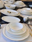 Rumi Modern 60 Parça 12 Kişilik Bone Yemek Takımı Gold