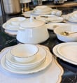 Rumi Modern 60 Parça 12 Kişilik Bone Yemek Takımı Gold