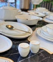 Rumi Modern 60 Parça 12 Kişilik Bone Yemek Takımı Gold