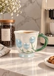 Tulip Lüsterli Mavi Porselen Kupa 420  ML