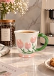 Tulip Lüsterli Pembe Porselen Kupa 420  ML