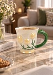 Tulip Lüsterli Sarı Porselen Kupa 420  ML