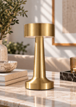 Vellora 3 Işık Modlu Şarjlı Kablosuz LED Masa Lambası - Gold