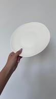 Asimetrik Porselen Outlet 6 Adet 20 cm Beyaz Pasta Tabağı 