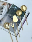  Layana 5 Parça Pasta Servis Seti Gold