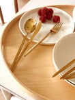 Layana 6 Kişilik 42 Parça Titanyum Gold Çatal Kaşık Bıçak Seti