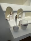 Luna Banyo Seti Sedefli Beyaz