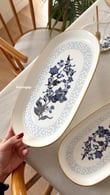 Midnight Flora 3 Boy Oval Kayık Tabak Modelleri ve Fiyatları - BOSHQAP
