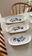 Midnight Flora 3 Boy Oval Kayık Tabak Modelleri ve Fiyatları - BOSHQAP
