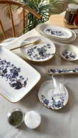 Midnight Floral 29 Parça 6 Kişilik Pasta ve Kahvaltı Seti Modelleri ve Fiyatları - BOSHQAP