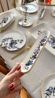 Midnight Floral 29 Parça 6 Kişilik Pasta ve Kahvaltı Seti Modelleri ve Fiyatları - BOSHQAP