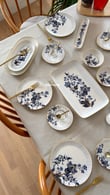 Midnight Floral 29 Parça 6 Kişilik Pasta ve Kahvaltı Seti Modelleri ve Fiyatları - BOSHQAP
