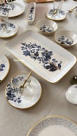 Midnight Floral 29 Parça 6 Kişilik Pasta ve Kahvaltı Seti Modelleri ve Fiyatları - BOSHQAP