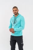 SWEATSHIRT KAPŞONLU - 904 - SU YEŞİLİ