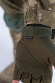 Taktik kesik parmaksız eldiven asker polis dağcı sporcu bisikletçi kemik eldiveni - 004