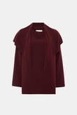  Bordo Fularlı Sweatshirt