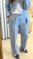 Alice Tiffany Blue %100 Keten Pantolon