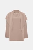 Bej Fularlı Sweatshirt