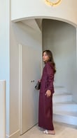 Bianca Bordo %100 Keten Pantolon