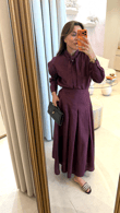 Marvy Bordo %100 Keten Etek