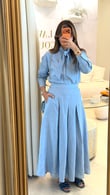 Marvy Tiffany Blue %100 Keten Etek