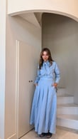 Marvy Tiffany Blue %100 Keten Etek