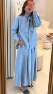 Marvy Tiffany Blue %100 Keten Etek