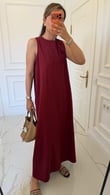 Milano %100 Pamuk Kolsuz Elbise Velvet