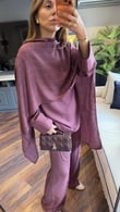 Mireya Mürdüm Şal Detaylı Gömlek