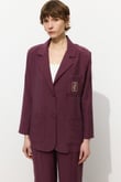 Mürdüm Tencel Ceket