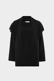 Siyah Fularlı Sweatshirt