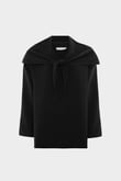 Siyah Fularlı Sweatshirt