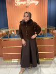 Kürklü Angora Hırka Acı Kahve