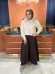 Kürklü Angora Hırka Beyaz